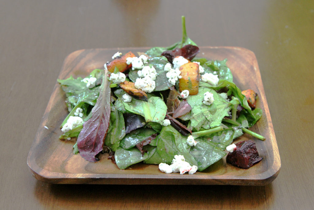 Sweet Roasted Beet and Goat Cheese Salad with Truvia